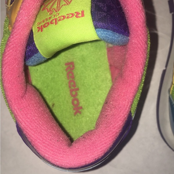 RARE Multi-Colored Reebok Classics Patent Leather Youth Size 5 - Picture 11 of 12